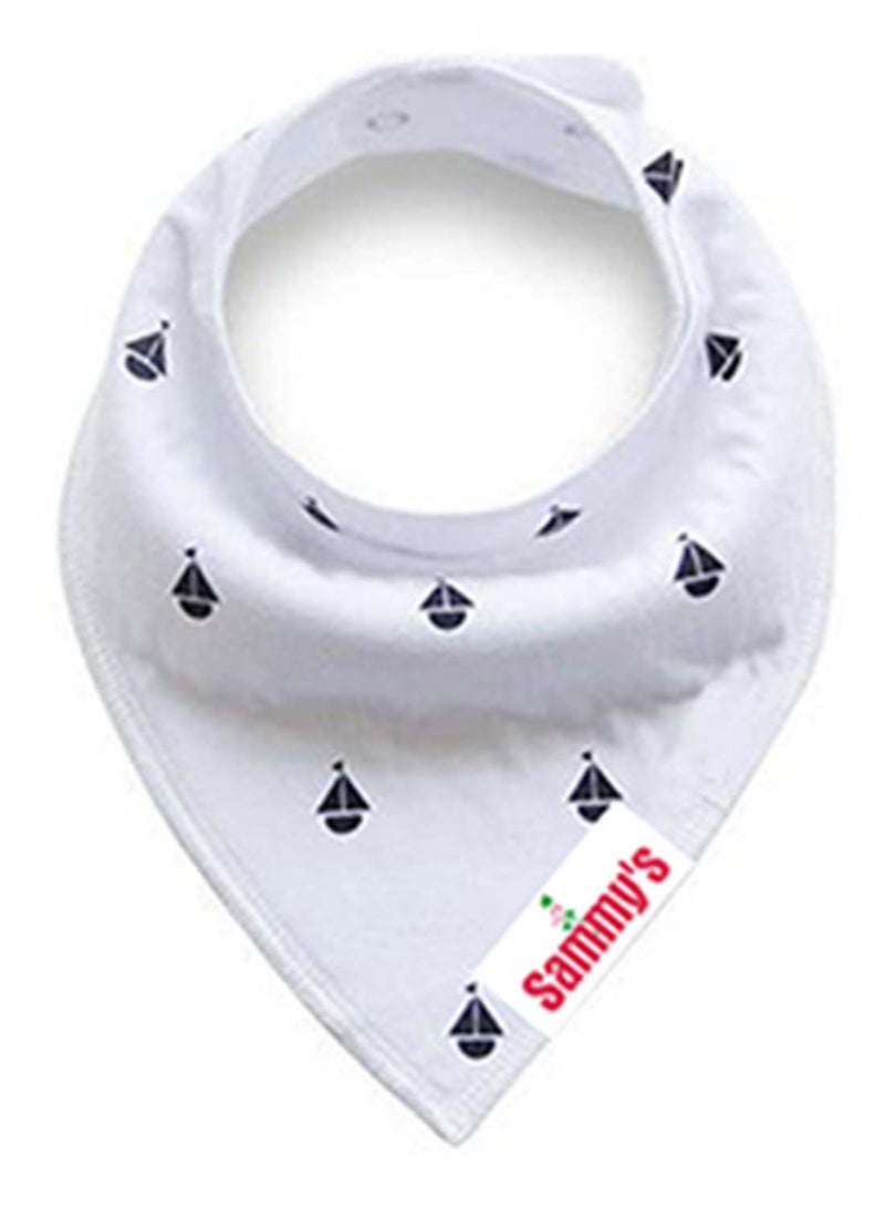 Eazy Kids Pack Of 4 Bandana Bibs - Organic Cotton - Anchor Ships  - Image 2