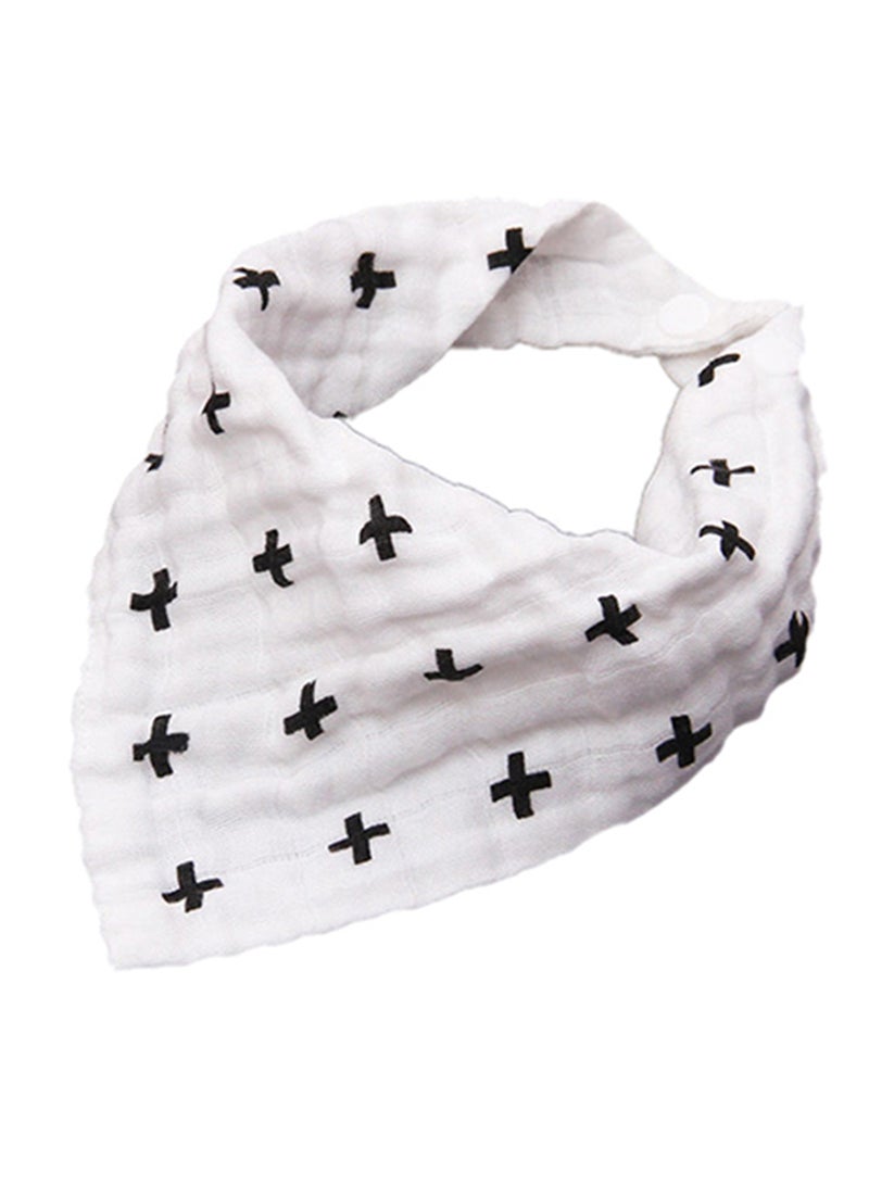 Eazy Kids - Set Of 3 Muslin Bandana Bibs - Black & White - Image 1