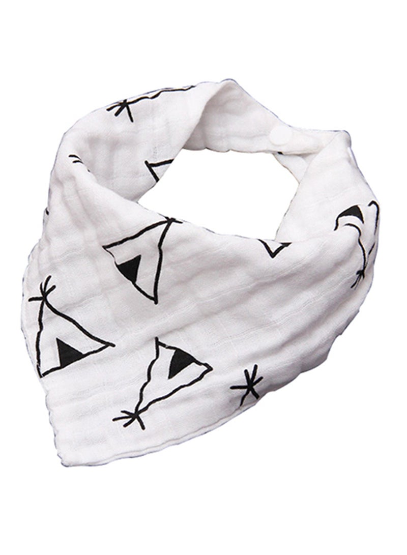 Eazy Kids - Set Of 3 Muslin Bandana Bibs - Black & White - Image 1