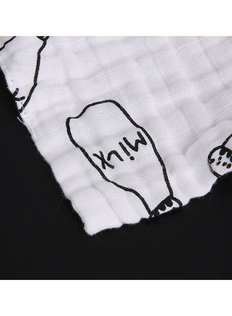 Eazy Kids - Set Of 3 Muslin Bandana Bibs - Black & White - Image 1