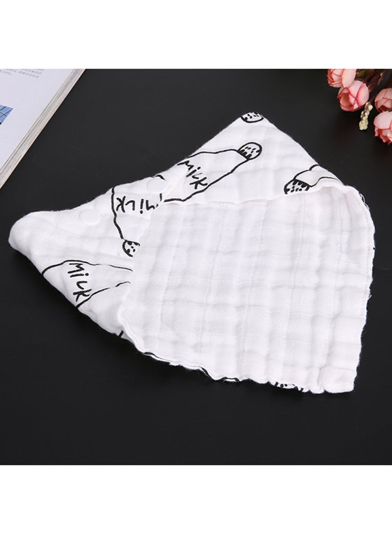 Eazy Kids - Set Of 3 Muslin Bandana Bibs - Black & White - Image 1