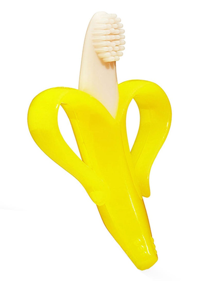Eazy Kids Baby Training Banana Toothbrush And Teether For Infant- Yellow  - Image 2