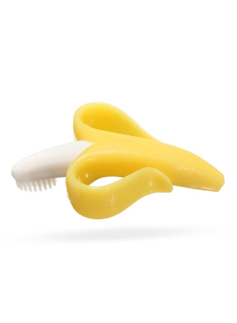 Eazy Kids Baby Training Banana Toothbrush And Teether For Infant- Yellow  - Image 3