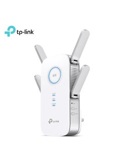 AC2600 Wi-Fi Range Extender w/ Gigabit Ethernet Port, Dual-Band Frequency, 2.4GHz & 5GHz, Up to 1733Mbps Signal Rate, 4x External Antennas, UK Plug, RE650 White