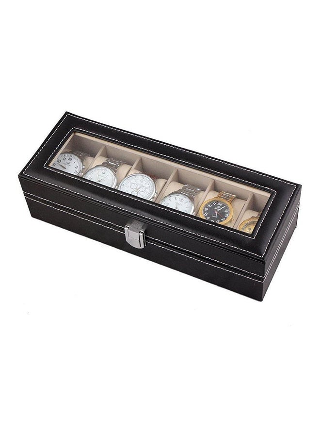 unisex 6-Grid Watch Display Storage Box - Image 3