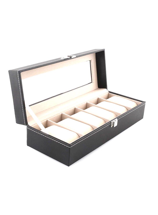 unisex 6-Grid Watch Display Storage Box - Image 1