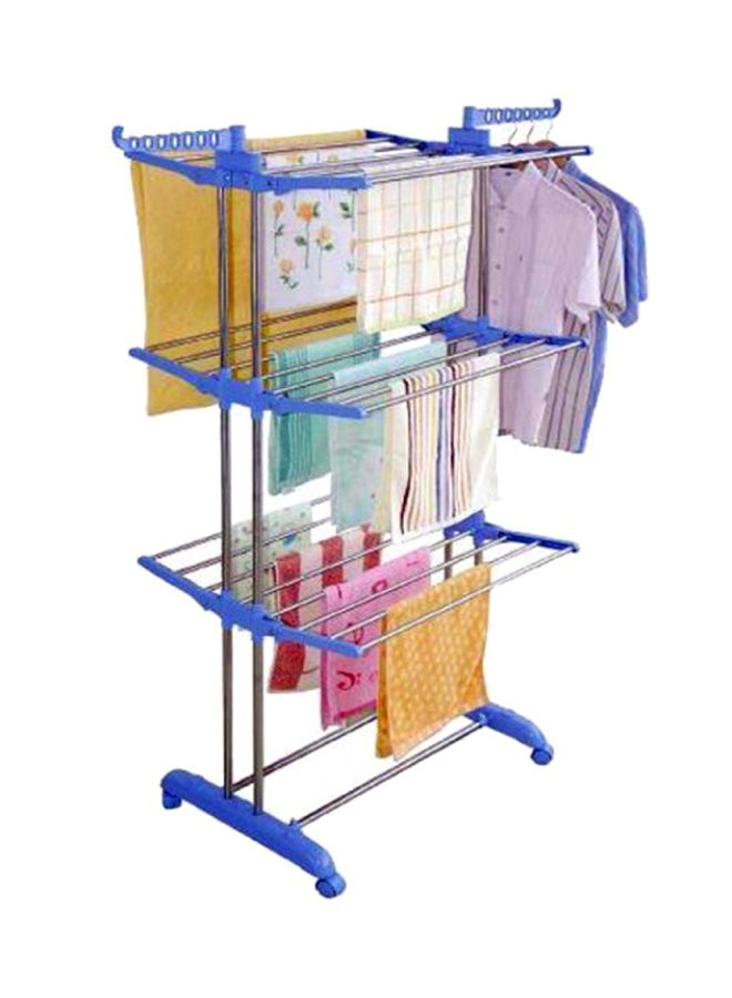 3-Layers Stainless Steel Clothes Hanger Multicolour 170x126x64cm - Image 1