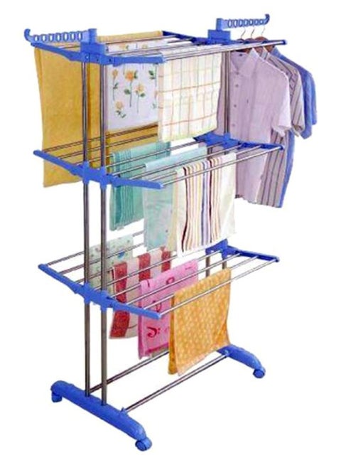 3-Layers Stainless Steel Clothes Hanger Multicolour 170x126x64cm