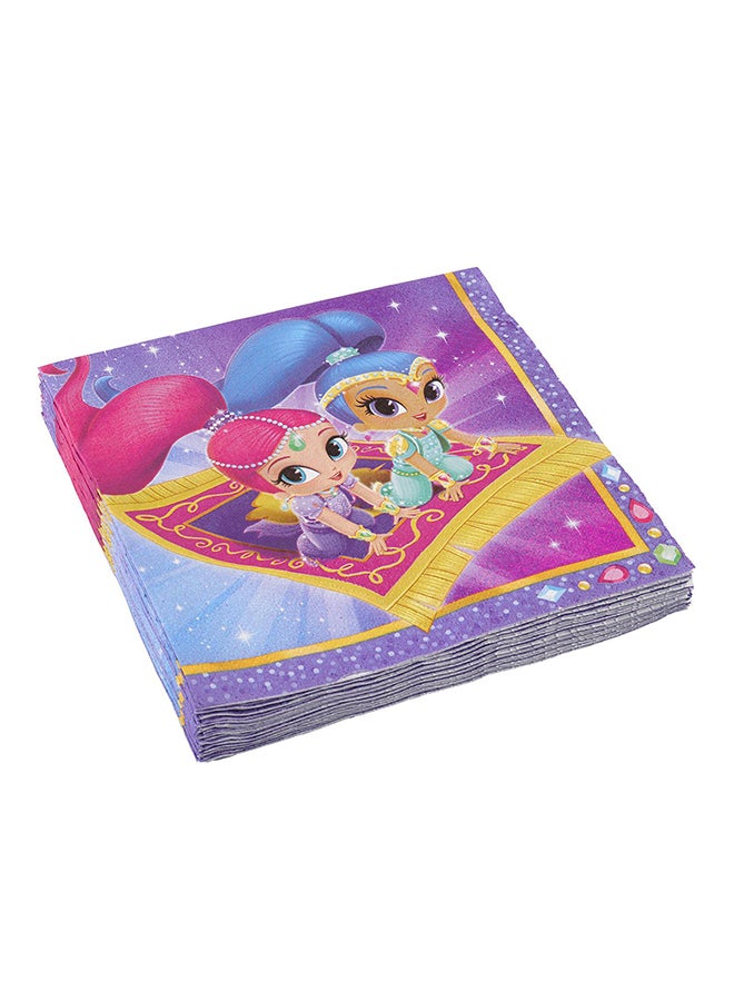 Amscan 20-Piece Shimmer And Shine Paper Tissues Set Tableware Party Supplies 