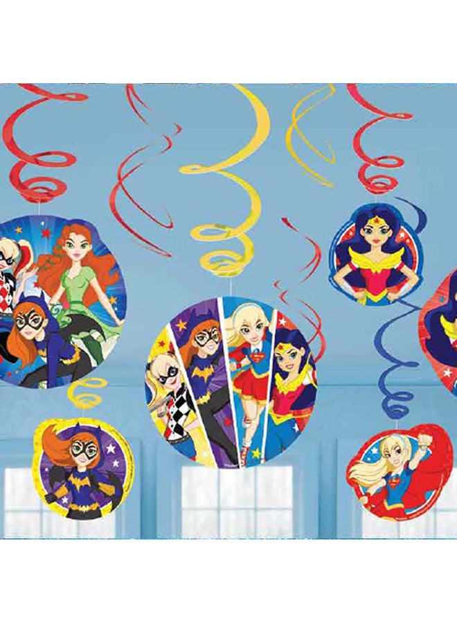 أمسكان طقم حلزونات بنمط دي سي سوبر هيرو مُكوَّن من 6 قطع - عبوة قيِّمة