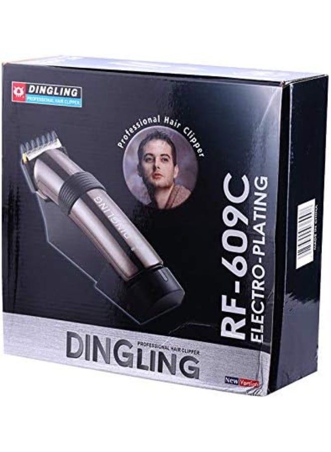 DINGLING - Electro Plating Hair Clipper For Male RF-609C Black/Gold - Image 1