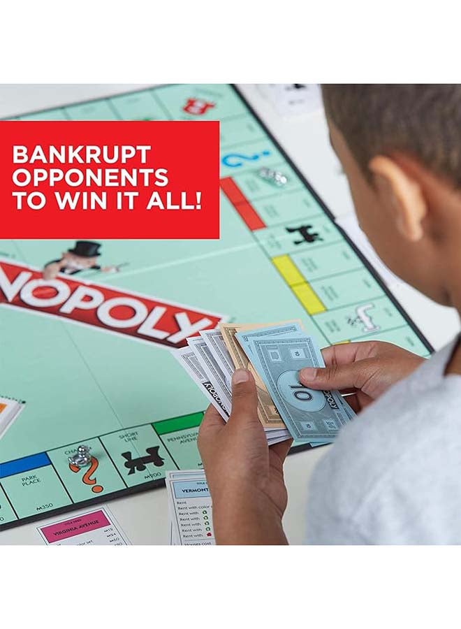 Monopoly - Original Classic Hasbro Family Board Game For 2 To 6 Players, Fun Family Kids & Adults Board Game, Festive Gift For Boys & Girls, Great fun For All Occasions, Age 8+, 2 to 6 Players 6 Players - Image 1