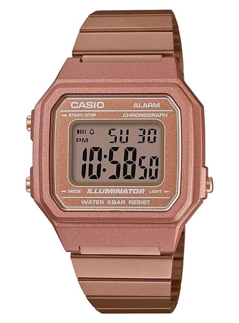 كاسيو ساعة رقمية كلاسيكية B650WC-5ADF - 43 ملم - ذهبي وردي - Image 1