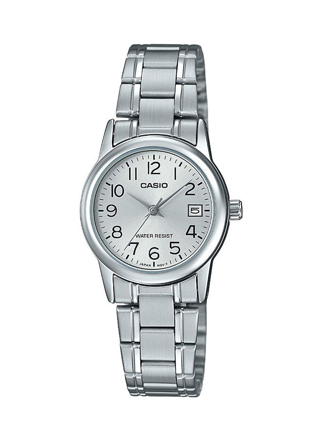 CASIO Women's Dress Water Resistant Analog Watch LTP-V002D-7BUDF - 31 mm - Silver - Image 1