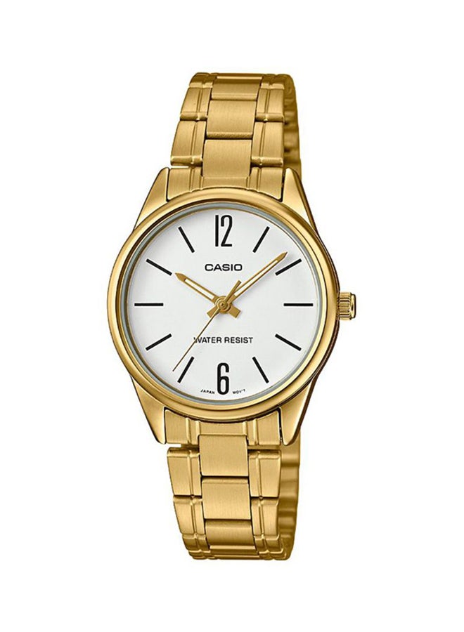 CASIO Women's Dress Water Resistant Analog Watch LTP-V005G-7BUDF - 34 mm - Gold - Image 1