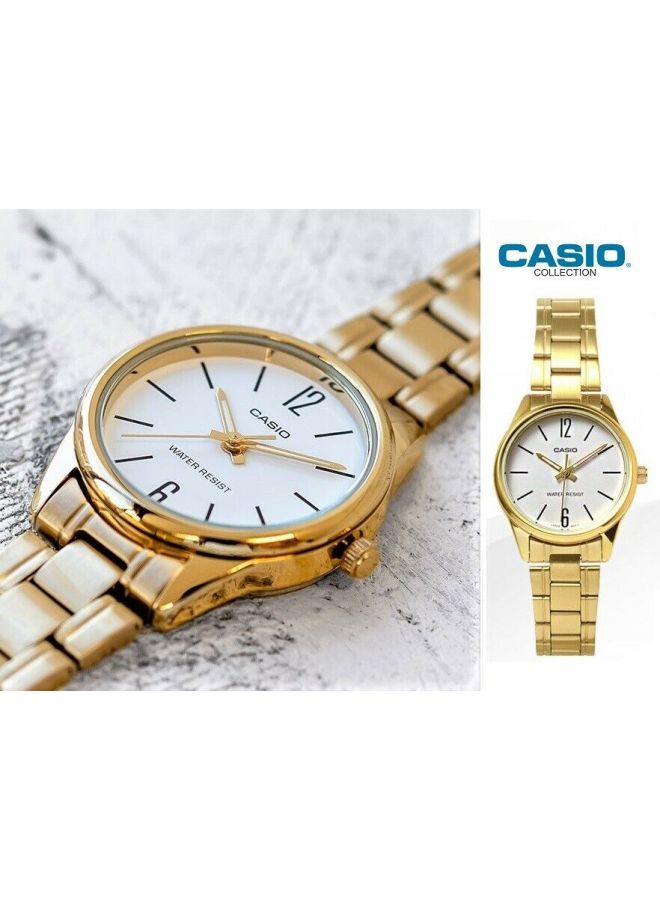 CASIO Women's Dress Water Resistant Analog Watch LTP-V005G-7BUDF - 34 mm - Gold - Image 4