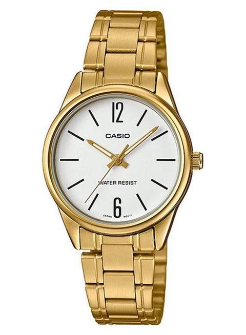 Women's Dress Water Resistant Analog Watch LTP-V005G-7BUDF - 34 mm - Gold