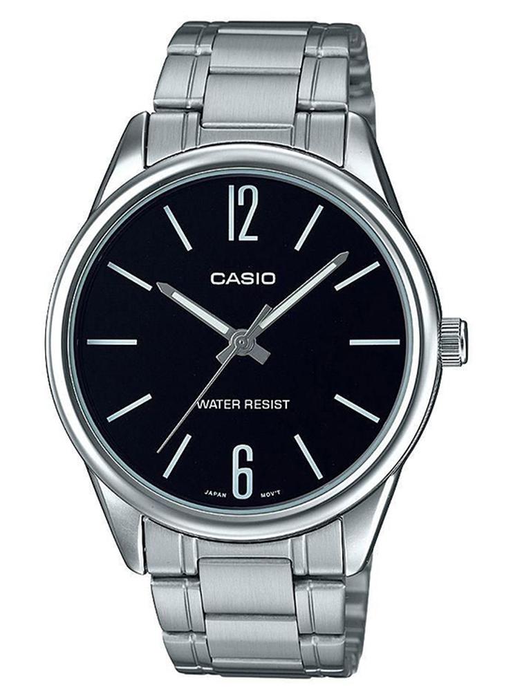 كاسيو ساعة يد بعقارب ومقاومة للماء طراز MTP-V005D-1BUDF - 47 مم - فضي للرجال - Image 1