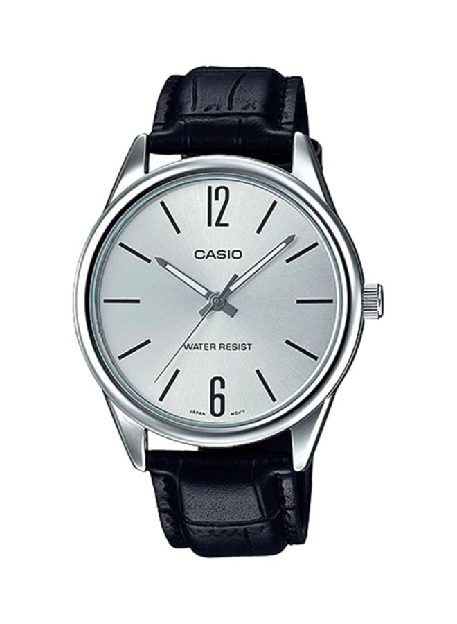 CASIO Men's Leather Analog Watch MTP-V005L-7BUDF - 40 mm - Black - Image 1