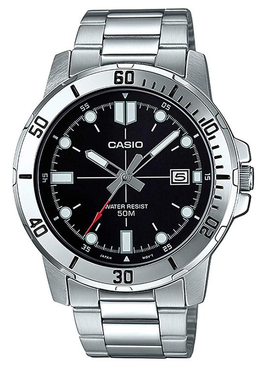 كاسيو ساعة يد من الستانلس ستيل بعقارب طراز MTP-VD01D-1EVUDF للرجال - Image 1
