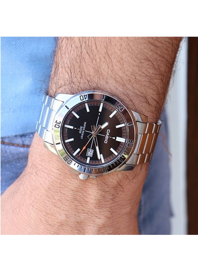 كاسيو ساعة يد من الستانلس ستيل بعقارب طراز MTP-VD01D-1EVUDF للرجال - Image 3