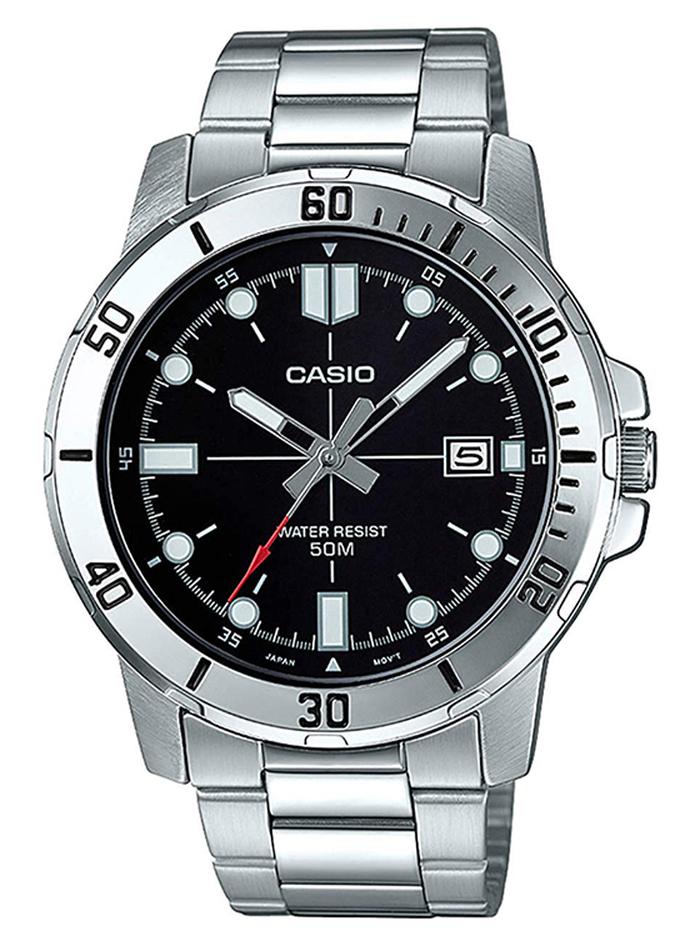 كاسيو ساعة يد من الستانلس ستيل بعقارب طراز MTP-VD01D-1EVUDF للرجال - Image 1