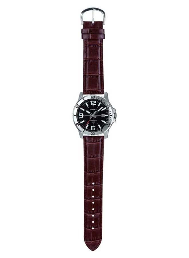 كاسيو ساعة أنالوج جلدية للرجال MTP-VD01L-1BVUDF - 45 ملم - بني للرجال - Image 4