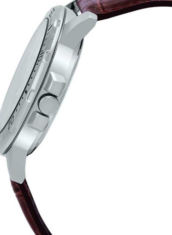 كاسيو ساعة أنالوج جلدية للرجال MTP-VD01L-1BVUDF - 45 ملم - بني للرجال - Image 5