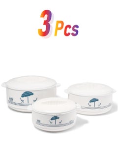 تشيلو طقم كسرولة سوبر جمبو من 3 قطع أبيض 3-Pieceملليلتر  - Image 1
