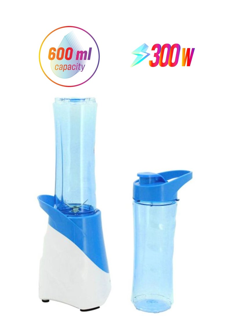 سوناشي خلاط رياضي لصنع السموذي 600 ml 300 W SB-164 أزرق/ أبيض  - Image 1