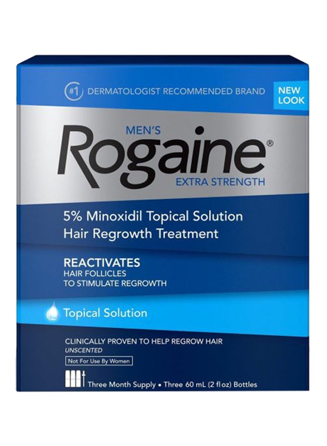 Rogaine 3-Piece Extra Strength Hair Regrowth Solution Set Clear 3x60ml - Image 2