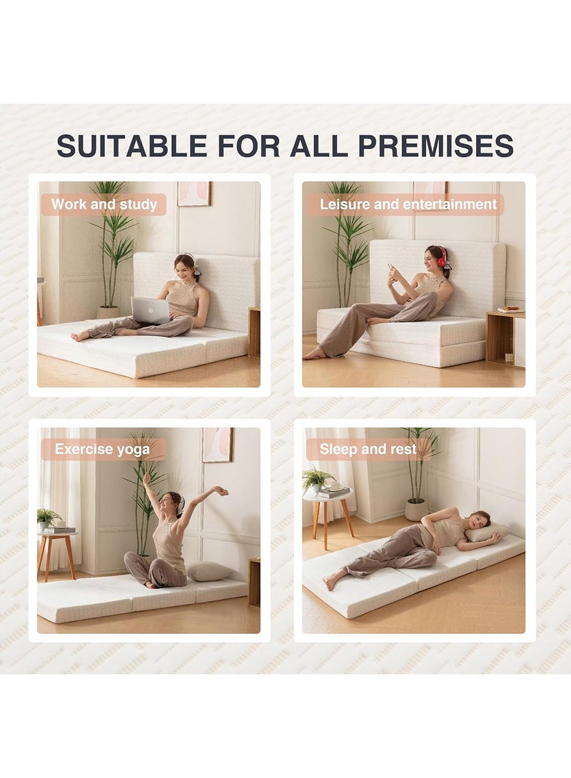 كومفي فراش طبي مبطن يمكن طيه أبيض Single - Image 3