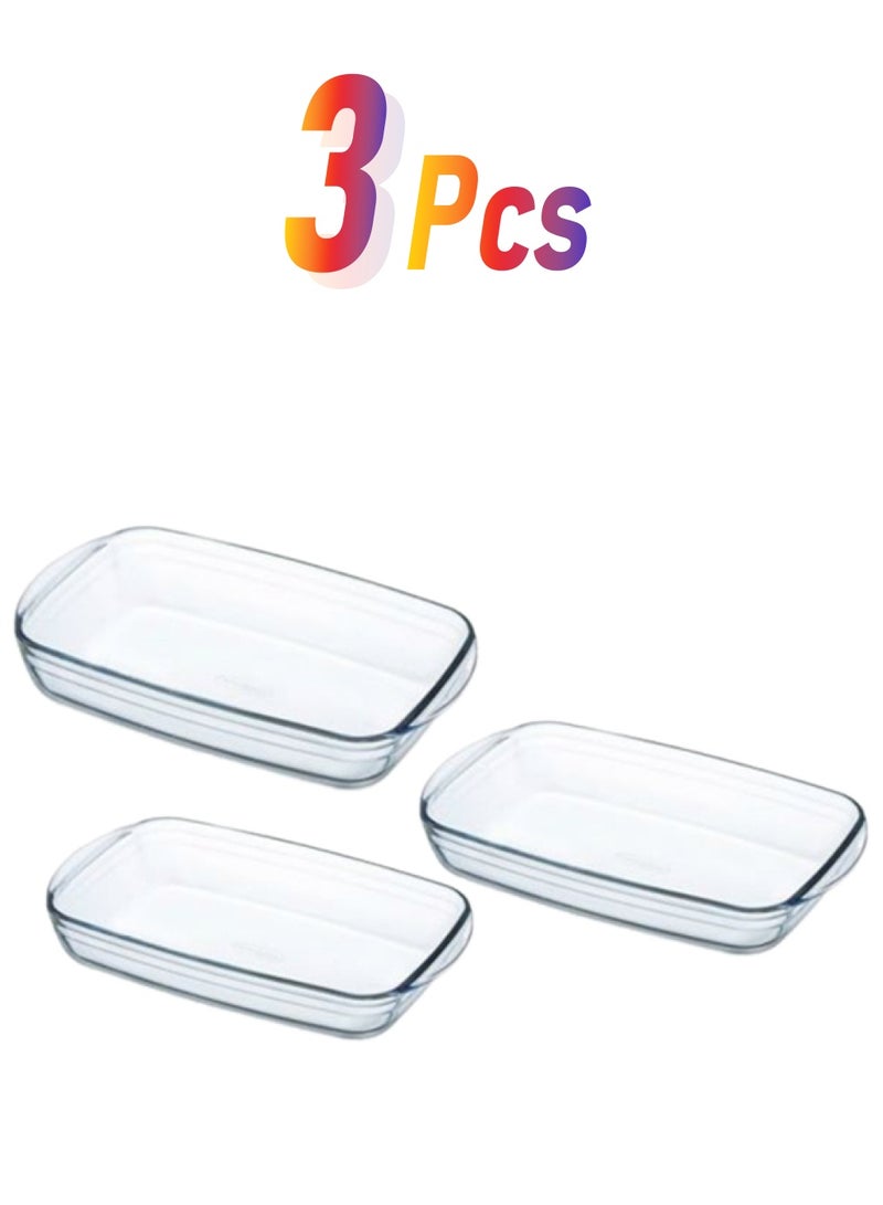 PYREX 3-Piece Casserole Dish Set Transparent