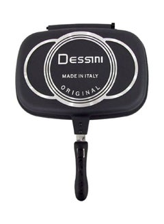 DESSINI Aluminum Two-Sided Double Grill Non-stick Pressure Pan Black 40cm  - Image 1