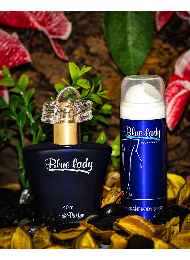 Rasasi Blue Lady EDP Perfume, Free Deodorant Spray 40, 50ml