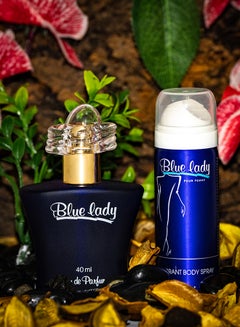 Rasasi Blue Lady EDP Perfume, Free Deodorant Spray 40, 50ml  - Image 5