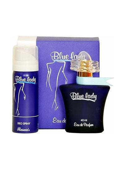 Rasasi Blue Lady EDP Perfume, Free Deodorant Spray 40,