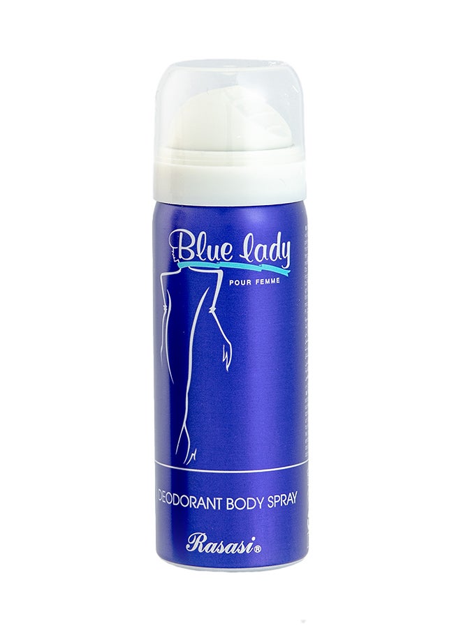 Rasasi Blue Lady EDP Perfume, Free Deodorant Spray 40, 50ml - Image 4