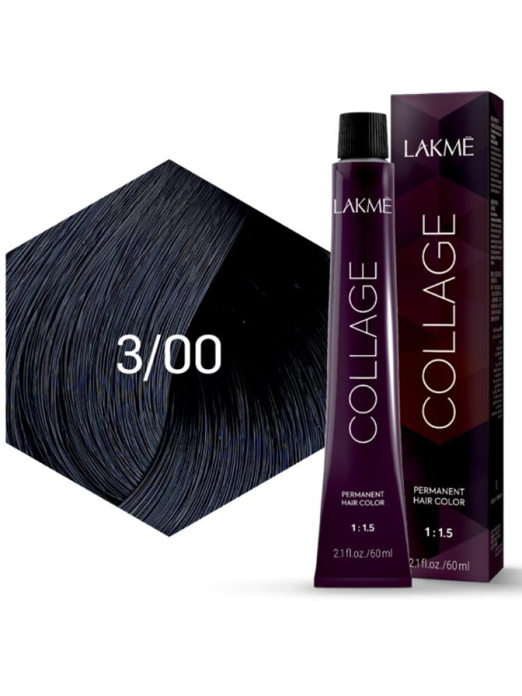 LAKME Collage Permanent Hair Color, 3/00 Dark Brown 3/00 Dark Brown