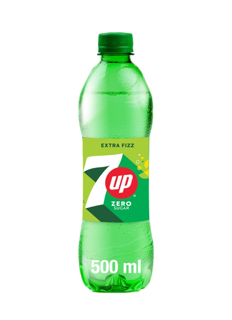 7up Zesty Lemon And Lime Flavor Zero Sugar Bottle 500ml - Image 1