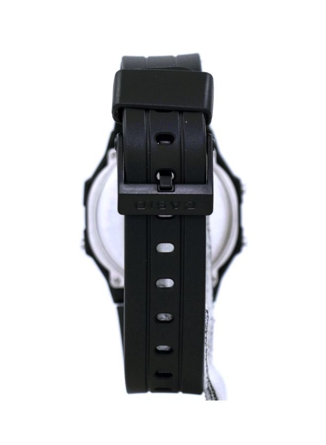 كاسيو ساعة يد رقمية بسوار من الراتينج طراز F-105W-1ADF( مقاس 34 مم - لون أسود للرجال - Image 2