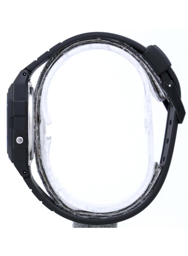 كاسيو ساعة يد رقمية بسوار من الراتينج طراز F-105W-1ADF( مقاس 34 مم - لون أسود للرجال - Image 3