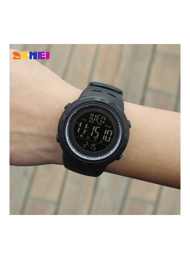سكمي ساعة يد رقمية مقاومة للماء طراز 1251 - 49 مم - أسود للرجال - Image 4