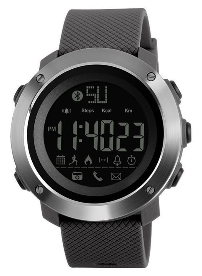 سكمي ساعة يد رقمية مقاومة للماء طراز 32861604594 - قياس 52 مم - لون رمادي للرجال - Image 1