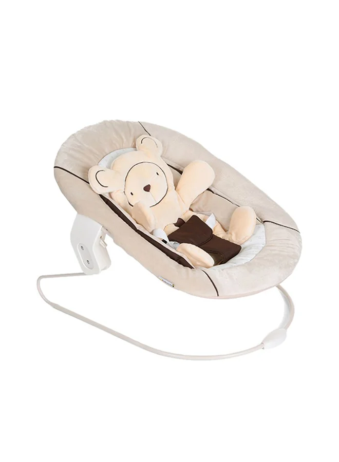 hauck Alpha Bouncer 2 In 1 Newborn Set, Cosy Baby Rocker From Birth, Compatible With Wooden Grow - Along High Chair Alpha+, Beta+, Seat Minimizer, Hearts - Beige