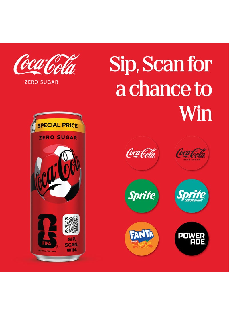 كوكا كولا علبة مشروب غازي بدون سعرات حرارية 330ملليلتر - Image 5