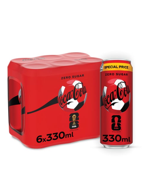 Zero Sugar Carbonated Soft Drink Can 330ml Pack of 6