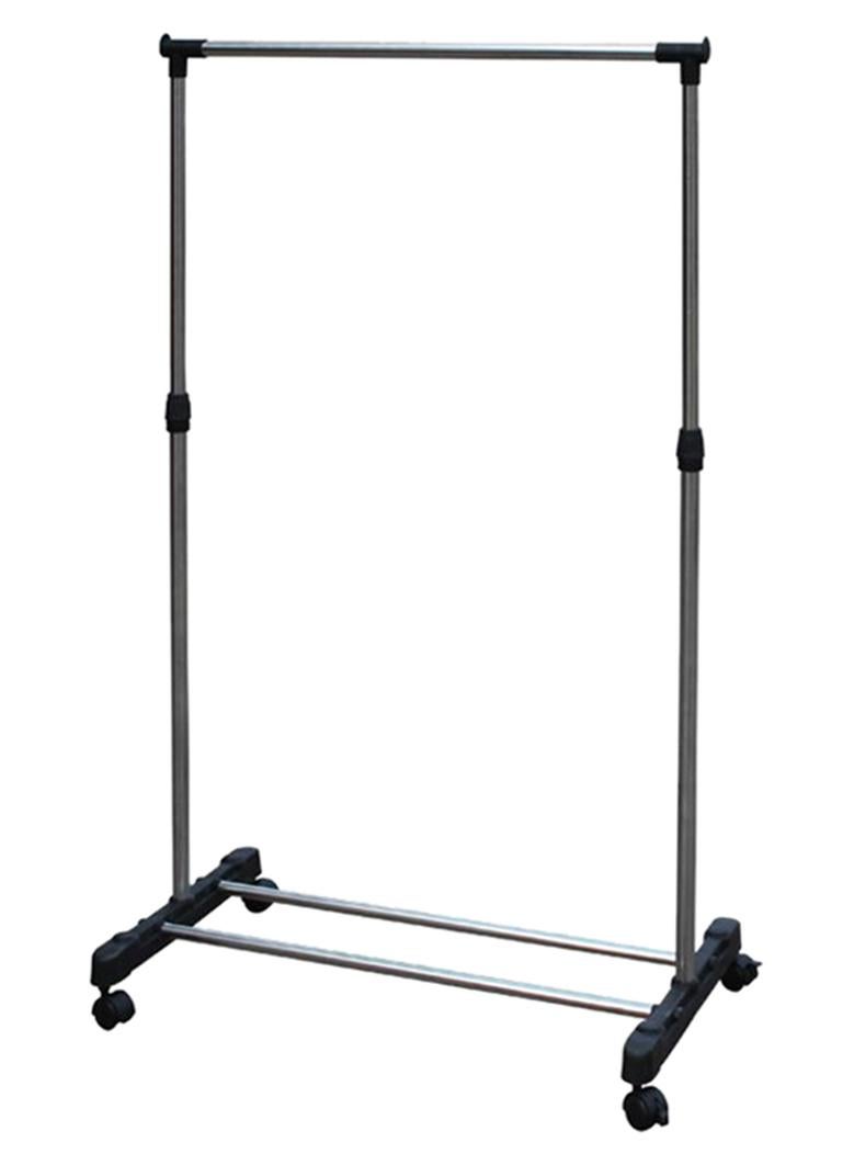 Leostar Single-Pole Telescopic Clothes Hanger Silver/Black 91x43 (adjustable hight 94 to 160)cm - Image 1