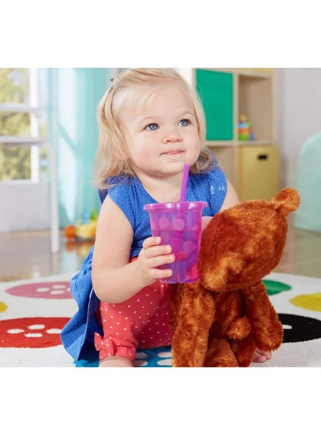 the FIRST years Take And Toss Sipper Cups With Straw, Pack Of 4, 10Oz - Multicolour