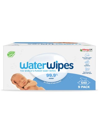 Original Plastic Free Baby Wipes, 540 Wet Wipes, 99.9% Water Based And Unscented For Sensitive Skin Pack of 9 - pnsku/N14446388A/45/_/1719835225/8acf3c1c-f149-4da1-a79f-3cbe326b2678